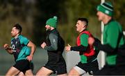 9 February 2022; Robbie Henshaw, centre, and James Hume during the Ireland rugby squad training at Carton House in Maynooth, Kildare. Photo by Brendan Moran/Sportsfile