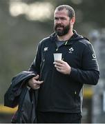 9 February 2022; Head coach Andy Farrell arrives for Ireland rugby squad training at Carton House in Maynooth, Kildare. Photo by Brendan Moran/Sportsfile