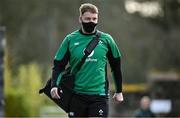 9 February 2022; Iain Henderson arrives for Ireland rugby squad training at Carton House in Maynooth, Kildare. Photo by Brendan Moran/Sportsfile
