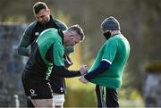 9 February 2022; Peter O’Mahony signs an autograph for a supporter upon arrival at Ireland rugby squad training at Carton House in Maynooth, Kildare. Photo by Brendan Moran/Sportsfile