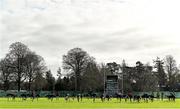 9 February 2022; The Ireland team warm-up during rugby squad training at Carton House in Maynooth, Kildare. Photo by Brendan Moran/Sportsfile