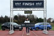 9 February 2022; Irish Olympic athlete Fionnuala McCormack during the 2022 Kia Race Series launch at Leixlip AC in Leixlip, Kildare. This year’s series sees the introduction of an exciting new team competition with a guaranteed prize pot of €15,000 added to a prize fund of €5,000 for the individual competition and €7,000 available for new course record bonuses this year’s Series prize pot totals €27,000. The Kia Race Series will start in March with the Streets of Portlaoise 5k. The Dunshaughlin 10k a firm favourite with runners is taking place in June. There is the introduction of a new race the Cork City 10 Mile in August, the first of the series to take place in Munster. To view more information about the prize structure, or to enter on-line go to https://www.popupraces.ie/kia-race-series-2022/. Photo by David Fitzgerald/Sportsfile