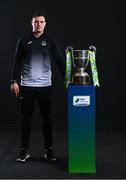9 February 2022; Cobh Ramblers manager Darren Murphy at the launch of the SSE Airtricity Premier & First Division and Women's National League 2022 season held at HBV Studios in Clarehall, Dublin. Photo by Harry Murphy/Sportsfile