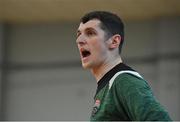 9 January 2022; Portlaoise Panthers head coach Jack Dooley during the Basketball Ireland Women's U20 semi-final match between Singleton Supervalu Brunell and Portlaoise Panthers at Parochial Hall in Cork. Photo by Sam Barnes/Sportsfile