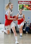 9 January 2022; Lauryn Homan of Singleton SuperValu Brunell during the Basketball Ireland Women's U20 semi-final match between Singleton Supervalu Brunell and Portlaoise Panthers at Parochial Hall in Cork. Photo by Sam Barnes/Sportsfile