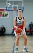 9 January 2022; Emily Peyton Blake of Singleton SuperValu Brunell during the Basketball Ireland Women's U20 semi-final match between Singleton Supervalu Brunell and Portlaoise Panthers at Parochial Hall in Cork. Photo by Sam Barnes/Sportsfile