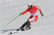 10 February 2022; Justin Murisier of Switzerland during the Men's Alpine Combined Slalom event on day six of the Beijing 2022 Winter Olympic Games at National Alpine Skiing Centre in Yanqing, China. Photo by Ramsey Cardy/Sportsfile