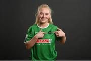 8 February 2022; Michelle Doonan during a Peamount United squad portrait session at PRL Park in Greenogue, Dublin. Photo by Stephen McCarthy/Sportsfile
