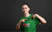 8 February 2022; Eve Conheady during a Peamount United squad portrait session at PRL Park in Greenogue, Dublin. Photo by Stephen McCarthy/Sportsfile