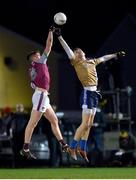 10 February 2022; Paul Kelly of NUI Galway in action against Mark O'Shea of MTU Kerry during the during the Electric Ireland HE GAA Sigerson Cup Semi-Final match between NUI Galway and MTU Kerry at Mick Neville Park in Rathkeale, Limerick. Photo by Diarmuid Greene/Sportsfile
