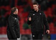 4 February 2022; Ireland skills and backs coach Mark Sexton, right, with Ireland head coach Richie Murphy before the U20 Six Nations Rugby Championship match between Ireland and Wales at Musgrave Park in Cork. Photo by Piaras Ó Mídheach/Sportsfile