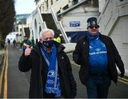 11 February 2022; Supporters arrive before the United Rugby Championship match between Leinster and Edinburgh at the RDS Arena in Dublin. Photo by David Fitzgerald/Sportsfile