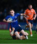 11 February 2022; Nick McCarthy of Leinster is tackled by Connor Boyle of Edinburgh during the United Rugby Championship match between Leinster and Edinburgh at the RDS Arena in Dublin. Photo by David Fitzgerald/Sportsfile