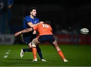 11 February 2022; Harry Byrne of Leinster is tackled by Henry Immelman of Edinburgh during the United Rugby Championship match between Leinster and Edinburgh at the RDS Arena in Dublin. Photo by David Fitzgerald/Sportsfile