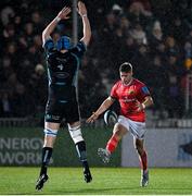 11 February 2022; Jack Crowley of Munster during the United Rugby Championship match between Glasgow Warriors and Munster at Scotstoun Stadium in Glasgow, Scotland. Photo by Paul Devlin/Sportsfile