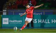 11 February 2022; Jack Crowley of Munster kicks a conversion attempt wide of the posts during the United Rugby Championship match between Glasgow Warriors and Munster at Scotstoun Stadium in Glasgow, Scotland. Photo by Paul Devlin/Sportsfile