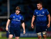 11 February 2022; James Tracy, left, and Ross Molony of Leinster during the United Rugby Championship match between Leinster and Edinburgh at the RDS Arena in Dublin. Photo by David Fitzgerald/Sportsfile