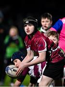 11 February 2022; Action from the Bank of Ireland Half-Time Minis match between Portarlington FC and Birr RFC at half-time of the United Rugby Championship match between Leinster and Edinburgh at the RDS Arena in Dublin. Photo by Sam Barnes/Sportsfile