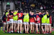 5 February 2022; Cork players huddle before the Allianz Football League Division 2 match between Cork and Clare at Páirc Ui Chaoimh in Cork. Photo by Ben McShane/Sportsfile