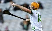 12 February 2022; Colin Fennelly of Shamrocks celebrates his side's first goal, scored by teammate Eoin Reid, not pictured, during the AIB GAA Hurling All-Ireland Senior Club Championship Final match between Ballygunner, Waterford, and Shamrocks, Kilkenny, at Croke Park in Dublin. Photo by Piaras Ó Mídheach/Sportsfile