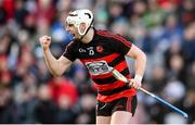 12 February 2022; Dessie Hutchinson of Ballygunner celebrates after scoring his side's first goal during the AIB GAA Hurling All-Ireland Senior Club Championship Final match between Ballygunner, Waterford, and Shamrocks, Kilkenny, at Croke Park in Dublin. Photo by Stephen McCarthy/Sportsfile