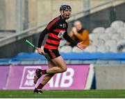 12 February 2022; Harry Ruddle of Ballygunner celebrates scoring his side's second goal, in injury-time of the second half, during the AIB GAA Hurling All-Ireland Senior Club Championship Final match between Ballygunner, Waterford, and Shamrocks, Kilkenny, at Croke Park in Dublin. Photo by Piaras Ó Mídheach/Sportsfile
