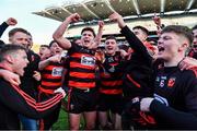 12 February 2022; Ballygunner players, including Ronan Power, 7, and Seán Harney, 25, celebrate after their side's victory in the AIB GAA Hurling All-Ireland Senior Club Championship Final match between Ballygunner, Waterford, and Shamrocks, Kilkenny, at Croke Park in Dublin. Photo by Piaras Ó Mídheach/Sportsfile