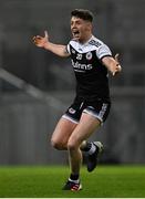 12 February 2022; Anthony Morgan of Kilcoo celebrates at the final whistle of his side's victory in the AIB GAA Football All-Ireland Senior Club Championship Final match between Kilcoo, Down, and Kilmacud Crokes, Dublin, at Croke Park in Dublin. Photo by Piaras Ó Mídheach/Sportsfile