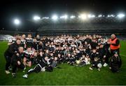 12 February 2022; Kilcoo players, staff and supporters celebrate after the AIB GAA Football All-Ireland Senior Club Championship Final match between Kilcoo, Down, and Kilmacud Crokes, Dublin, at Croke Park in Dublin. Photo by Stephen McCarthy/Sportsfile