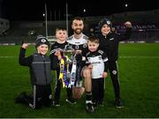 12 February 2022; Kilcoo's Conor Laverty and family celebrate after the AIB GAA Football All-Ireland Senior Club Championship Final match between Kilcoo, Down, and Kilmacud Crokes, Dublin, at Croke Park in Dublin. Photo by Stephen McCarthy/Sportsfile