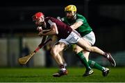 12 February 2022; Ronan Glennon of Galway in action against Seamus Flanagan of Limerick during the Allianz Hurling League Division 1 Group A match between Limerick and Galway at TUS Gaelic Grounds in Limerick. Photo by Eóin Noonan/Sportsfile