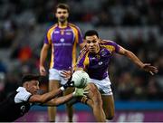 12 February 2022; Craig Dias of Kilmacud Crokes in action against Dylan Ward of Kilcoo during the AIB GAA Football All-Ireland Senior Club Championship Final match between Kilcoo, Down, and Kilmacud Crokes, Dublin, at Croke Park in Dublin. Photo by Piaras Ó Mídheach/Sportsfile