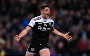 12 February 2022; Anthony Morgan of Kilcoo celebrates at the final whistle of the AIB GAA Football All-Ireland Senior Club Championship Final match between Kilcoo, Down, and Kilmacud Crokes, Dublin, at Croke Park in Dublin. Photo by Stephen McCarthy/Sportsfile