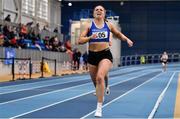 12 February 2022; Catherine McManus of Dublin City Harriers AC, competing in the women's 400m during the AAI National Indoor Games & Indoor League Final at the National Indoor Arena, Sport Ireland Campus in Dublin. Photo by Sam Barnes/Sportsfile