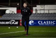 11 February 2022; Dundalk goalkeeper Mark Byrne before the Jim Malone Cup match between Dundalk and Drogheda United at Oriel Park in Dundalk, Louth. Photo by Ben McShane/Sportsfile