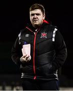 11 February 2022; Dundalk video analyst Dominic Corrigan before the Jim Malone Cup match between Dundalk and Drogheda United at Oriel Park in Dundalk, Louth. Photo by Ben McShane/Sportsfile