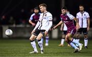 11 February 2022; Paul Doyle of Dundalk and Luke Heeney of Drogheda United during the Jim Malone Cup match between Dundalk and Drogheda United at Oriel Park in Dundalk, Louth. Photo by Ben McShane/Sportsfile