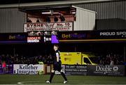 11 February 2022; Dundalk goalkeeper Peter Cherrie leaves the pitch after a stoppage in the game due to an emergency in the crowd during the Jim Malone Cup match between Dundalk and Drogheda United at Oriel Park in Dundalk, Louth. Photo by Ben McShane/Sportsfile