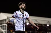 11 February 2022; Joe Adams of Dundalk during the Jim Malone Cup match between Dundalk and Drogheda United at Oriel Park in Dundalk, Louth. Photo by Ben McShane/Sportsfile