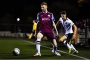 11 February 2022; Darragh Nugent of Drogheda United and John Martin of Dundalk during the Jim Malone Cup match between Dundalk and Drogheda United at Oriel Park in Dundalk, Louth. Photo by Ben McShane/Sportsfile