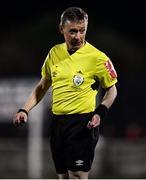 11 February 2022; Referee Derek Tomney during the Jim Malone Cup match between Dundalk and Drogheda United at Oriel Park in Dundalk, Louth. Photo by Ben McShane/Sportsfile