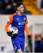 11 February 2022; Drogheda United goalkeeper Sam Long during the Jim Malone Cup match between Dundalk and Drogheda United at Oriel Park in Dundalk, Louth. Photo by Ben McShane/Sportsfile