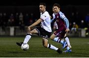 11 February 2022; Robbie Benson of Dundalk and Darragh Markey of Drogheda United during the Jim Malone Cup match between Dundalk and Drogheda United at Oriel Park in Dundalk, Louth. Photo by Ben McShane/Sportsfile