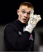 11 February 2022; Dundalk goalkeeper Nathan Shepperd before the Jim Malone Cup match between Dundalk and Drogheda United at Oriel Park in Dundalk, Louth. Photo by Ben McShane/Sportsfile