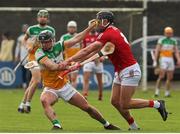 13 February 2022; David Nally of Offaly in action against Darragh Fitzgibbon of Cork during the Allianz Hurling League Division 1 Group A match between Offaly and Cork at St. Brendan's Park in Birr, Offaly. Photo by Michael P Ryan/Sportsfile