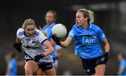 13 February 2022; Nicole Owens of Dublin in action against Mairead Wall of Waterford during the LIDL Ladies National Football League Division 1B Round 1 match between Waterford and Dublin at Fraher Field in Dungarvan, Waterford. Photo by Ray McManus/Sportsfile