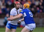 13 February 2022; Tadhg De Búrca of Waterford in action against Podge Delaney of Laois during the Allianz Hurling League Division 1 Group B match between Waterford and Laois at Walsh Park in Waterford. Photo by Piaras Ó Mídheach/Sportsfile