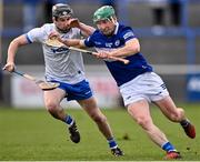 13 February 2022; Ross King of Laois in action against Conor Gleeson of Waterford during the Allianz Hurling League Division 1 Group B match between Waterford and Laois at Walsh Park in Waterford. Photo by Piaras Ó Mídheach/Sportsfile