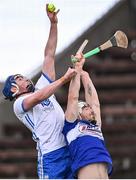 13 February 2022; Conor Prunty of Waterford wins possession ahead of Ben Conroy of Laois during the Allianz Hurling League Division 1 Group B match between Waterford and Laois at Walsh Park in Waterford. Photo by Piaras Ó Mídheach/Sportsfile
