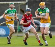 13 February 2022; Ciaran Burke of Offaly in action against Conor Lehane of Cork during the Allianz Hurling League Division 1 Group A match between Offaly and Cork at St. Brendan's Park in Birr, Offaly. Photo by Michael P Ryan/Sportsfile